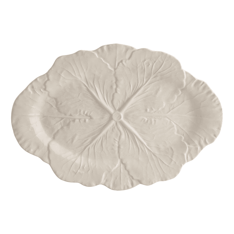 Cabbage Platter, 37.5cm, Beige