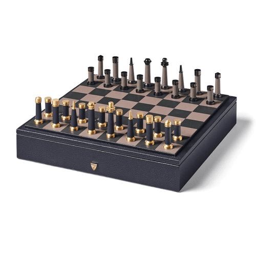 Image showing the Luxe Chess Set, L30 x W30cm, NavyPebble product.