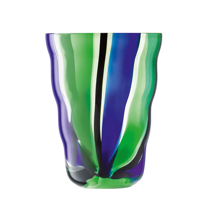 Folk Set of 2 Tumblers, 280ml, Black/Blue/Green