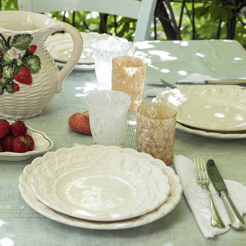 Tutti Frutti Set of 4 Side Plates, D22cm, White