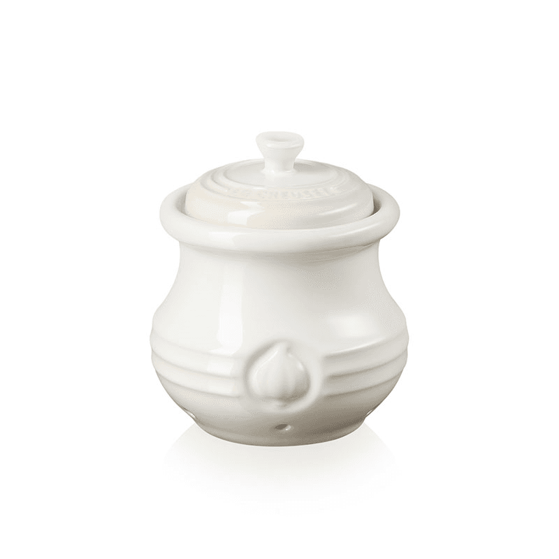 Stoneware Garlic keeper, 12.5 x 7cm, Meringue