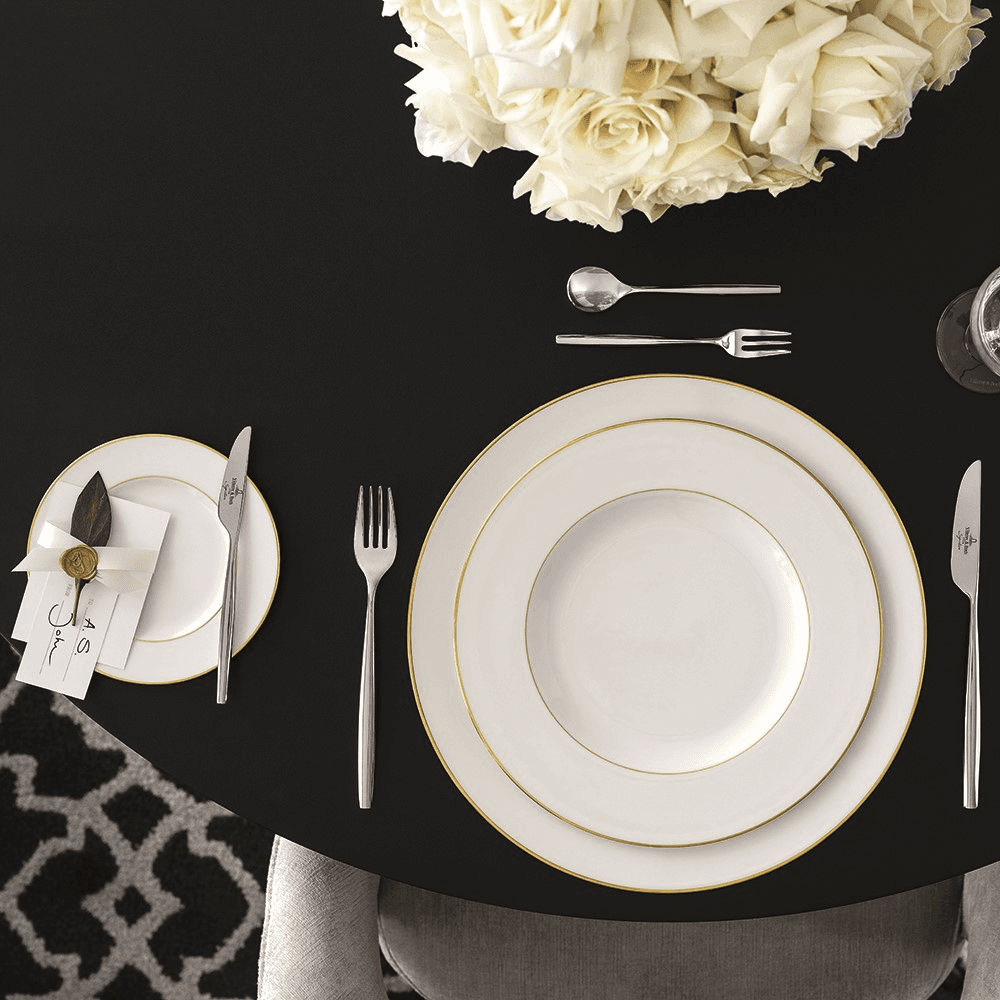 Anmut Gold Dinner plate, D27.5cm, White/Gold