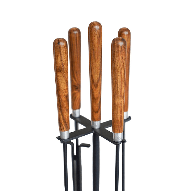 Companion Round Fireside Set, H73cm, Black