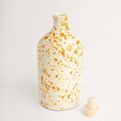 Image showing the Splatter Ceramic Bottle, 750ml, Burnt Orange product.