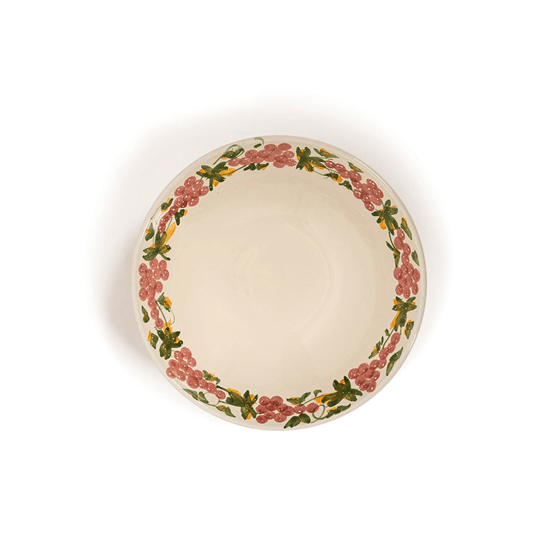 Vine Bowl, D23cm, Green and Pink