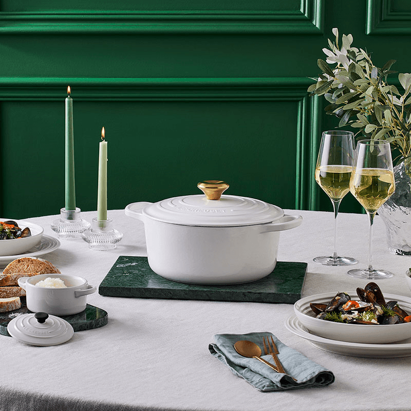 Stoneware Petite Round Casserole, 10cm, White