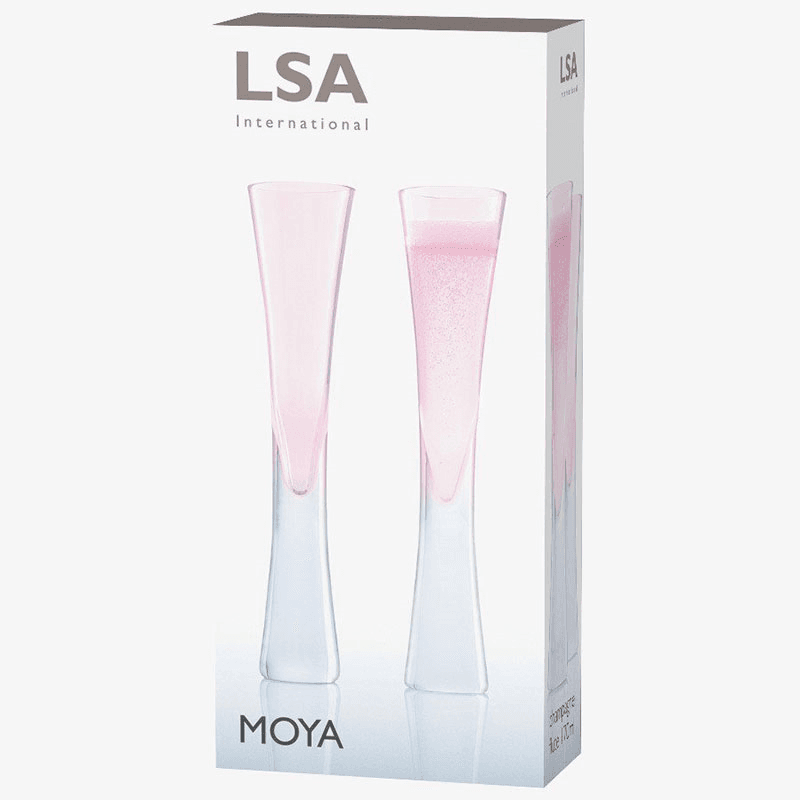 Moya Set of 2 Champagne Flutes, 170ml, Blush