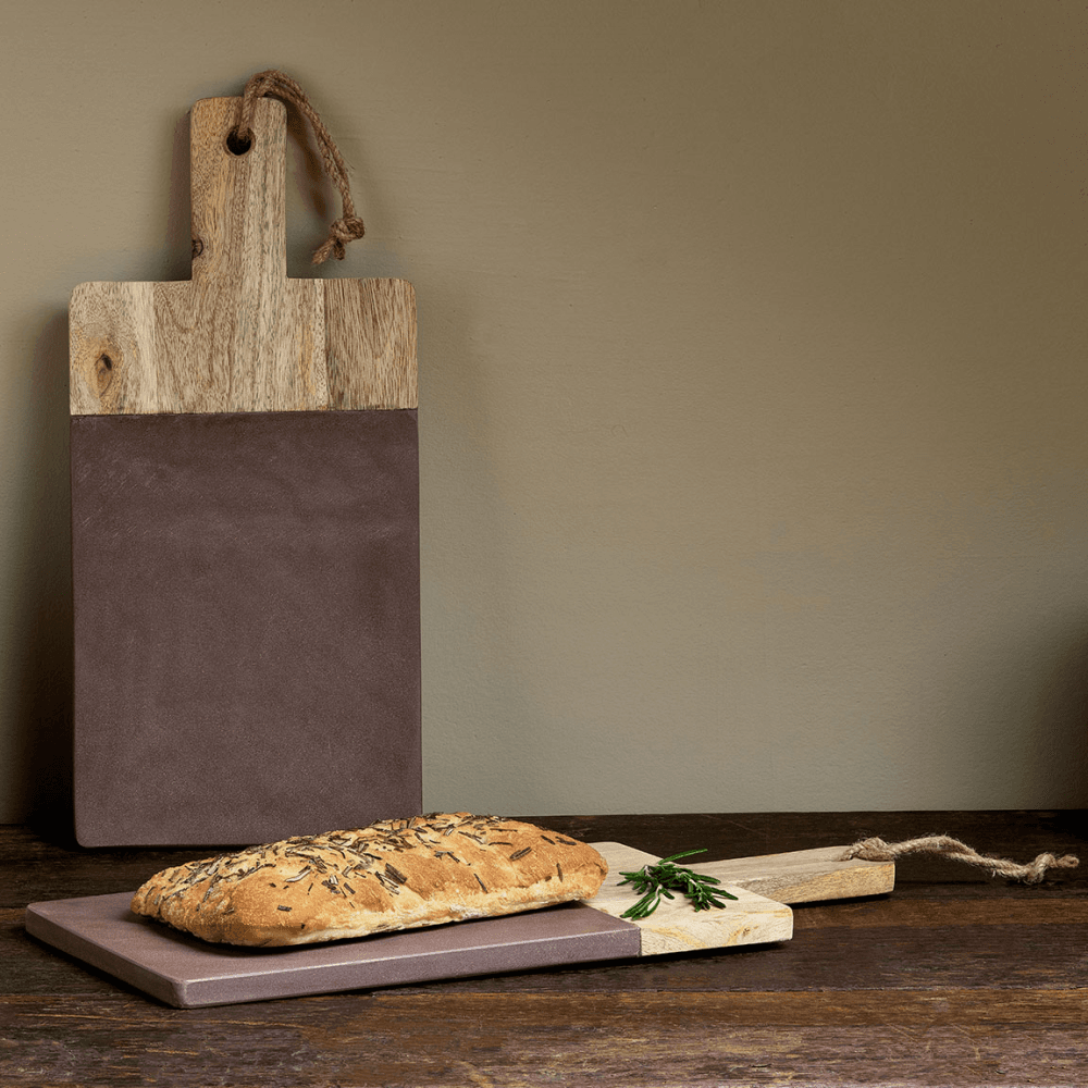 Cassia Mango Wood & Stone Board, 43cm, Natural