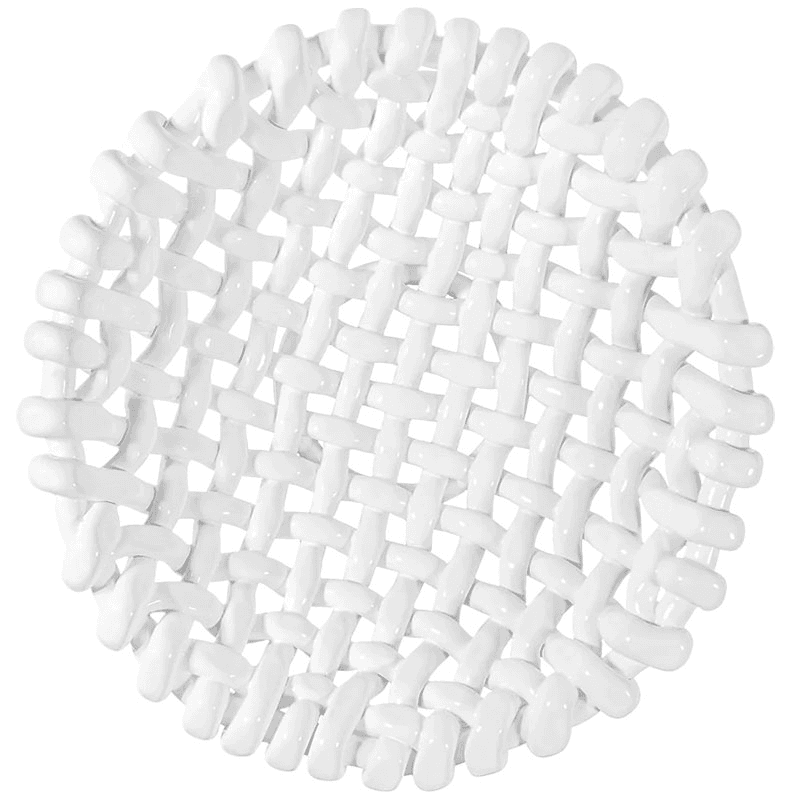 Juicy Basketweave Bowl, D39cm, White