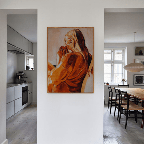 Image showing the Blood Orange Framed Print, 50 x 70cm, Orange product.