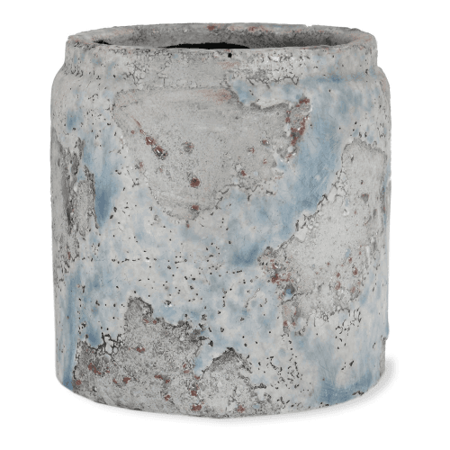 Image showing the Withington Plant pot, H11.5cm, Blue/Grey product.