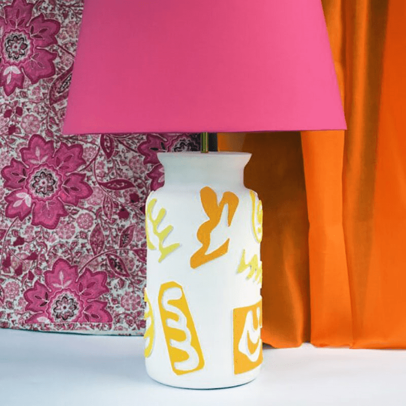 Can Can Table Lamp, H36cm, Yellow