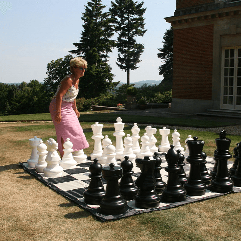 Giant Chess Set with Mat