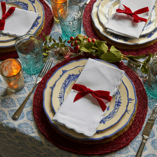 Image showing the Mini Scallop Napkin, 45 x 45cm, White product.