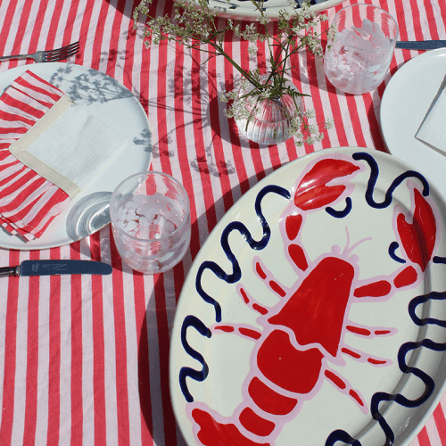 Image showing the Lobster Oval Platter, L41 x W29cm, Red product.