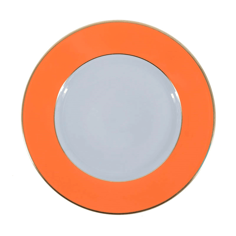 Sous Le Soleil Dinner Plate, D27.5cm, Matt Gold Classic Orange