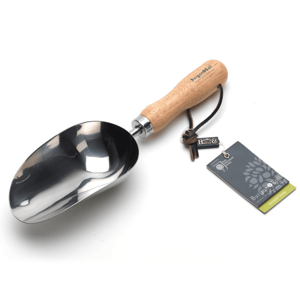 RHS Compost Scoop, Silver/Natural