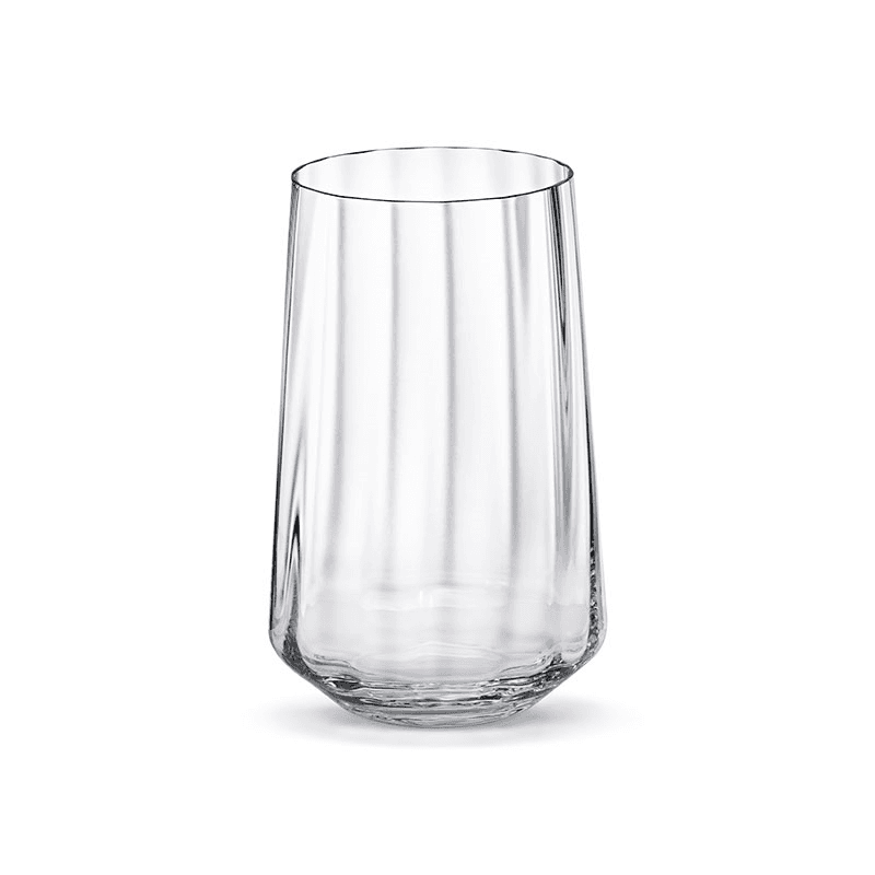 Bernadotte Set of 6 Tall Lead Free Crystal Glass Tumblers, 380ml, Clear