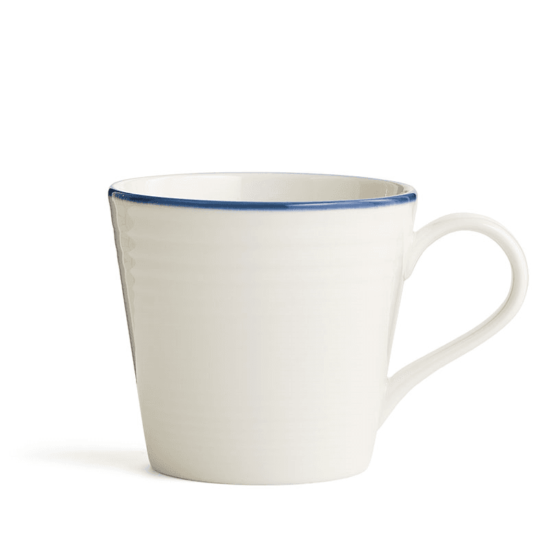Gordon Ramsay Maze Denim Line Set of 4 Mugs, 400ml, White