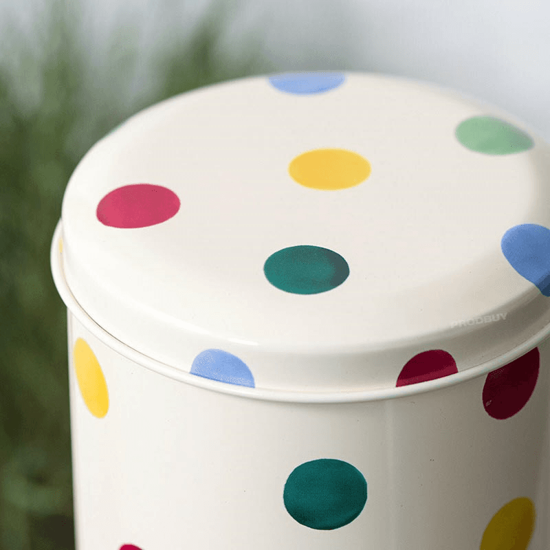 Polka Dot Extra Tall Tin, 10cm x 30cm