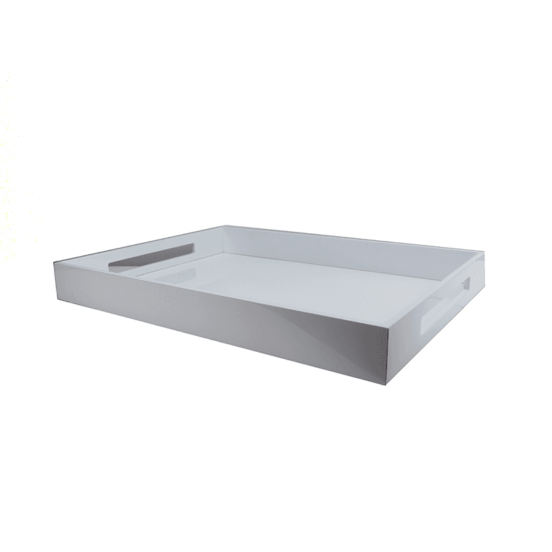 Laquer Ottoman Tray 55 x 40cm, White