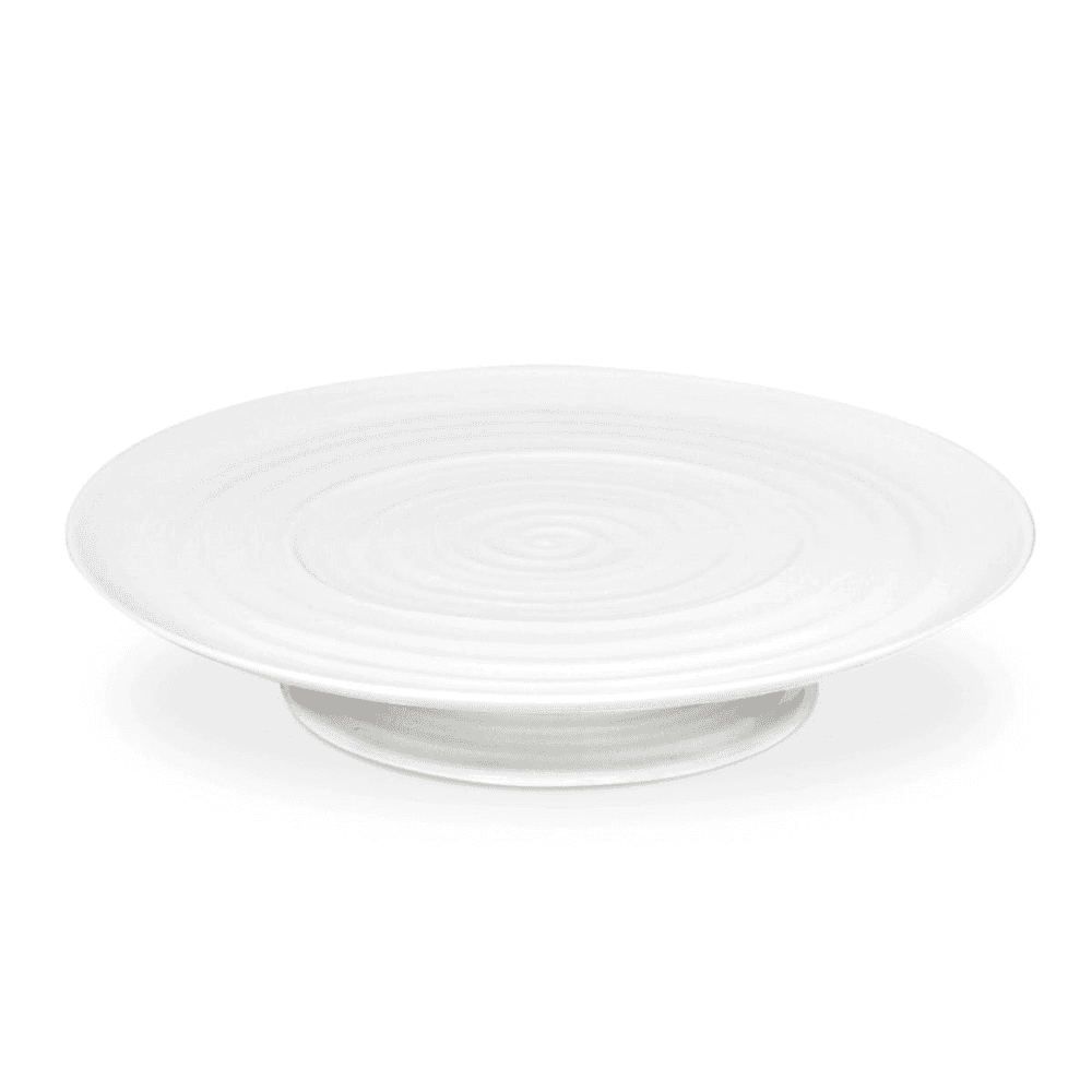 Ceramics Footed cake plate, 32 x 6cm, White
