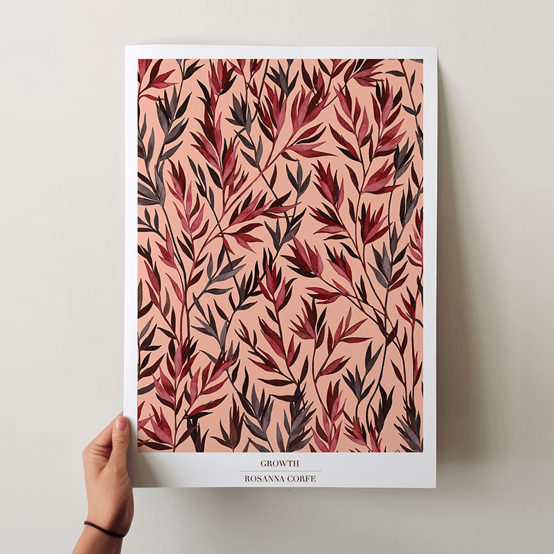 Growth Recycled Paper Print, A2, Pink