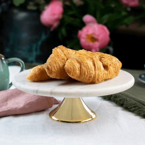 Image showing the Marble Cake Stand, D25.5 x H9cm, White product.