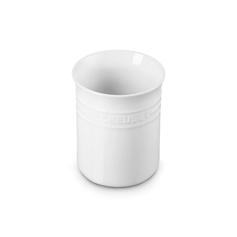 Stoneware Small Utensil Jar, White