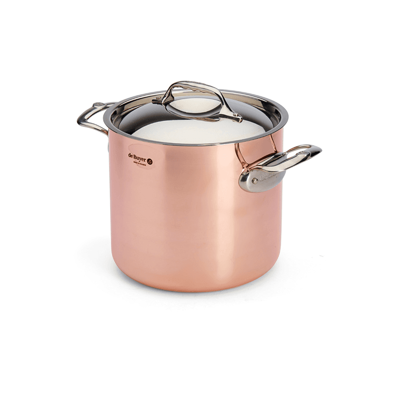 Prima Matera Stockpot with Lid, 20cm, Copper