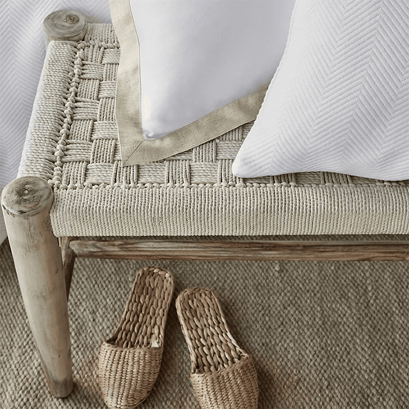 Faro Woven Bench, H45cm x W40cm x L130cm, Natural