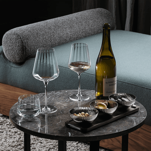 Image showing the Bernadotte Set of 6 Lead Free Crystal White Wine Glasses, 430ml, Clear product.