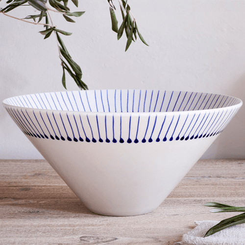 Image showing the Iba Serving Bowl, D30cm, Indigo product.