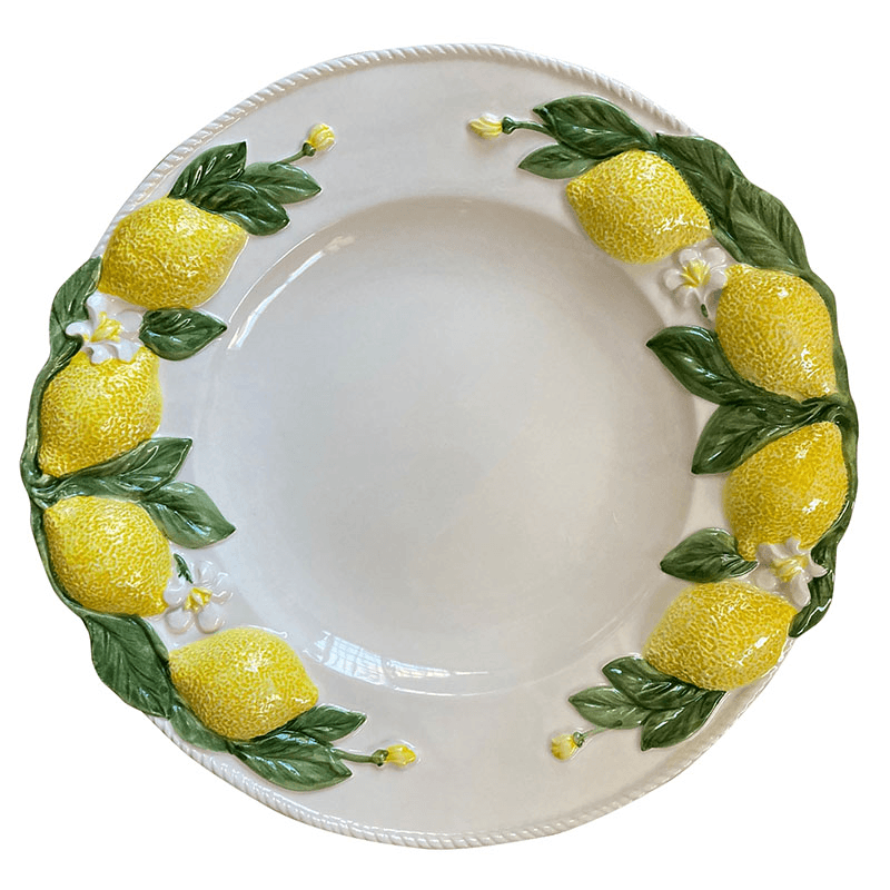 Lemon Charger Plate, D36cm, White