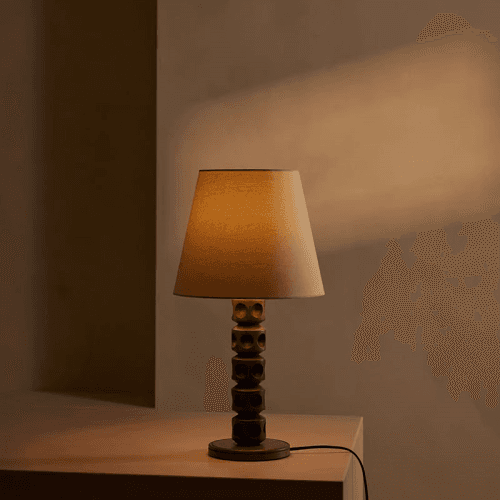 Image showing the Francesca Table Lamp, H65cm, Brown product.