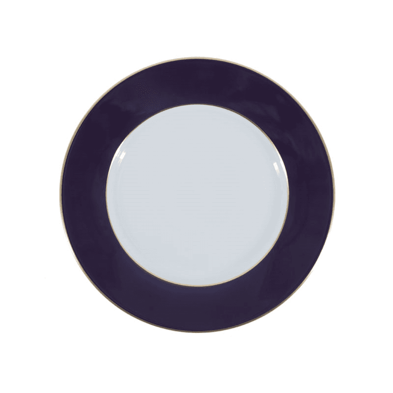 Sous Le Soleil Dessert Plate, D22.5cm, Matt Gold Classic Sevres Blue