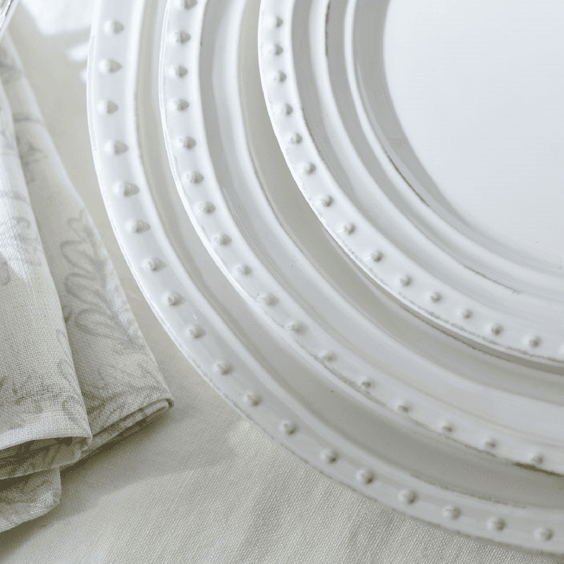 Bowsley Set of 6 Dinner Plates, D30cm, White