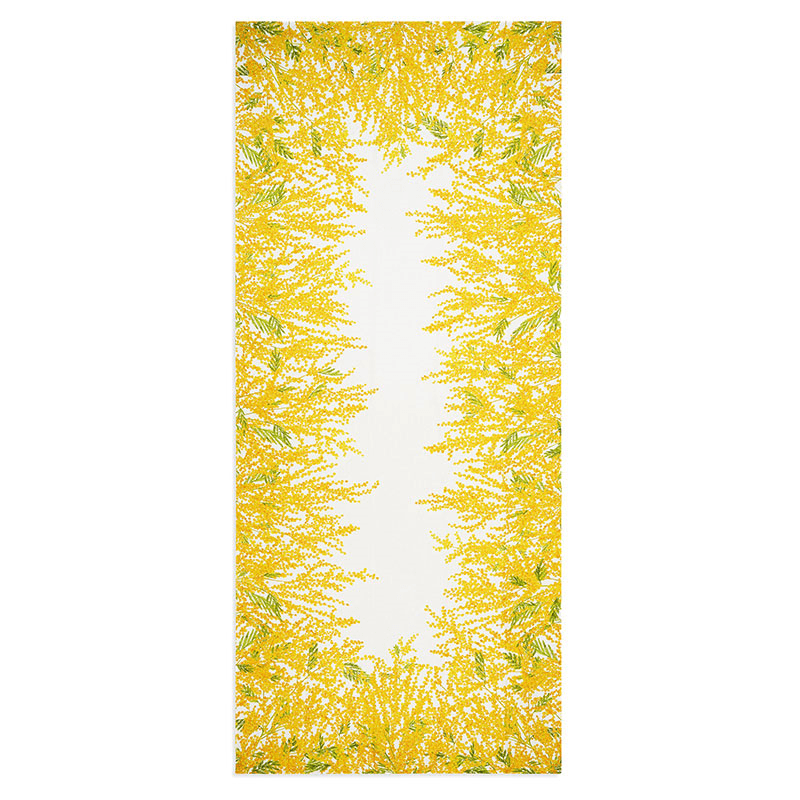 Mimose Linen Tablecloth, 250cm x 165cm, Yellow