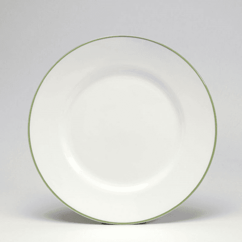 Image showing the Dessert Plate, D21cm, Apple Green Rim product.