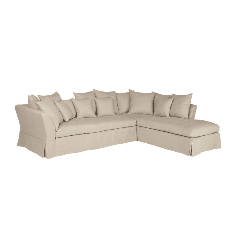 Lamorna Corner sofa, W307 x D223 x H95cm, Natural