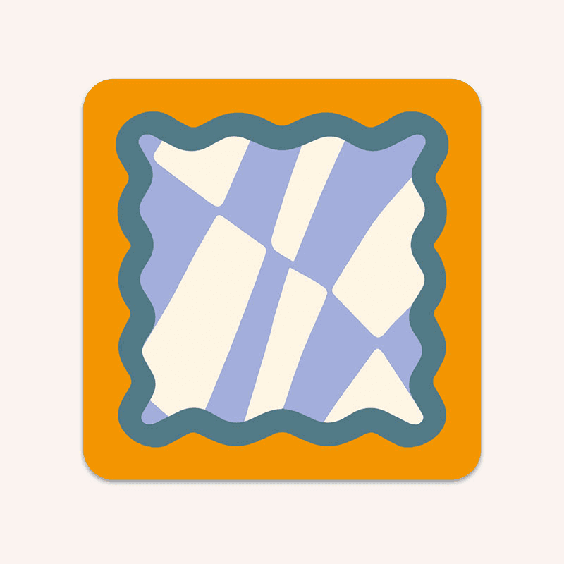 Chessboard Set of 6 Coasters, 10 x 10cm, Multi