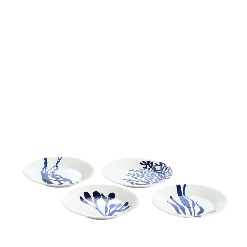 Image showing the Pacific Set of 4 Tapas Plate, D16cm, Blue product.