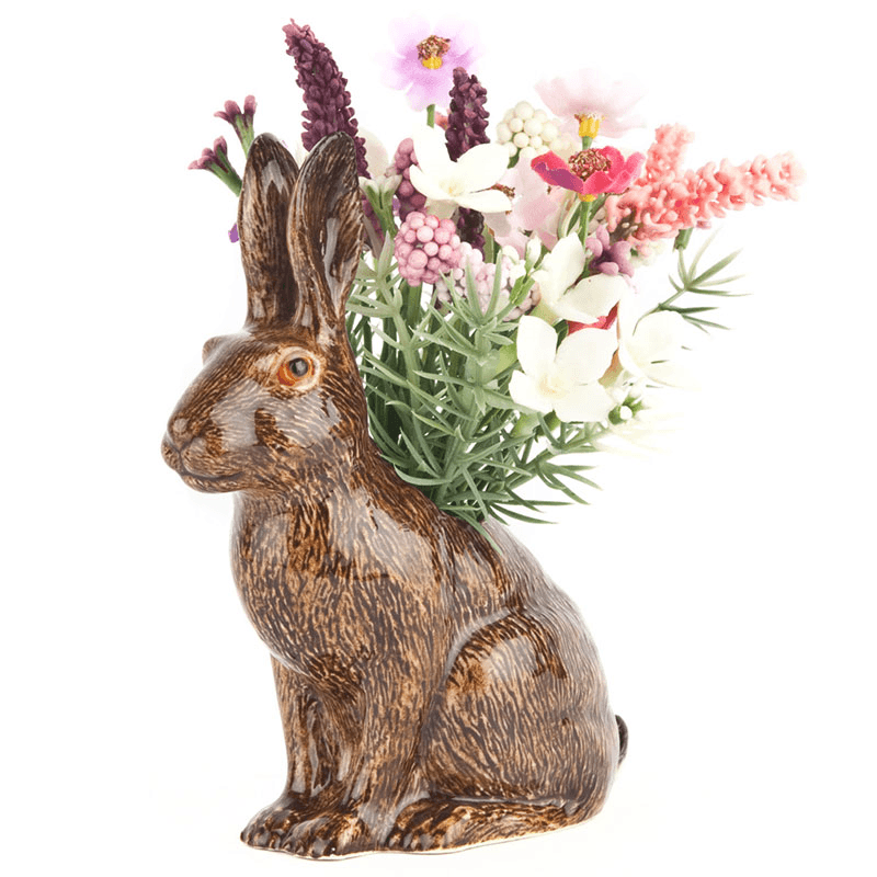 Hare Bud Vase, H11.5cm, Brown