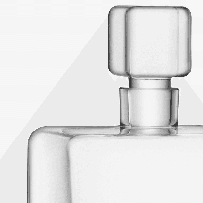 Cask Whisky Square Decanter, 1l, Clear