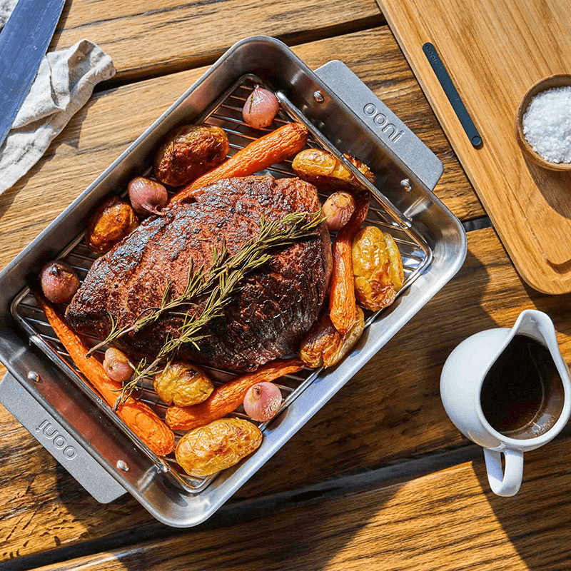 Medium Roasting Pan, 38 x 26cm, Stainless Steel