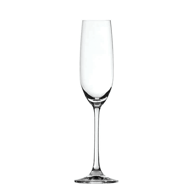 Salute Set of 4 Champagne Flutes, 210ml, Clear