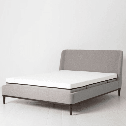 Image showing the Bed 02 Linen King Size Frame, Natural product.