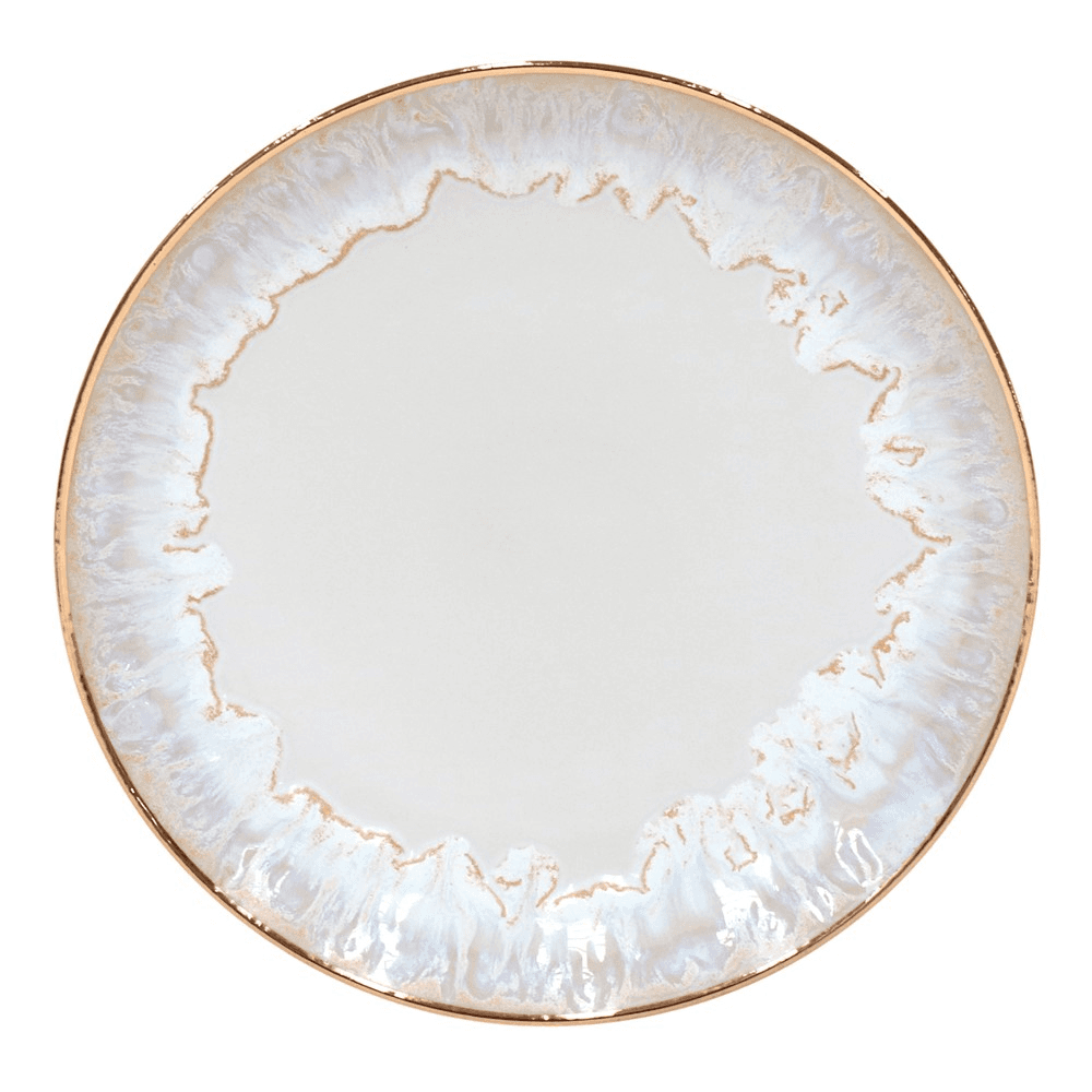 Taormina Set of 6 salad plates, 22cm, White/Gold