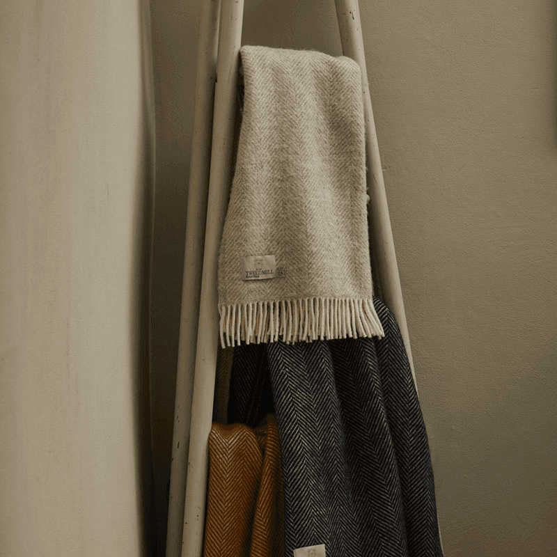 Fishbone Throw, 150 x 183cm, Hazel