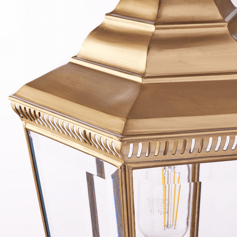 Markham Lantern, 41 x 32cm, Antique Brass